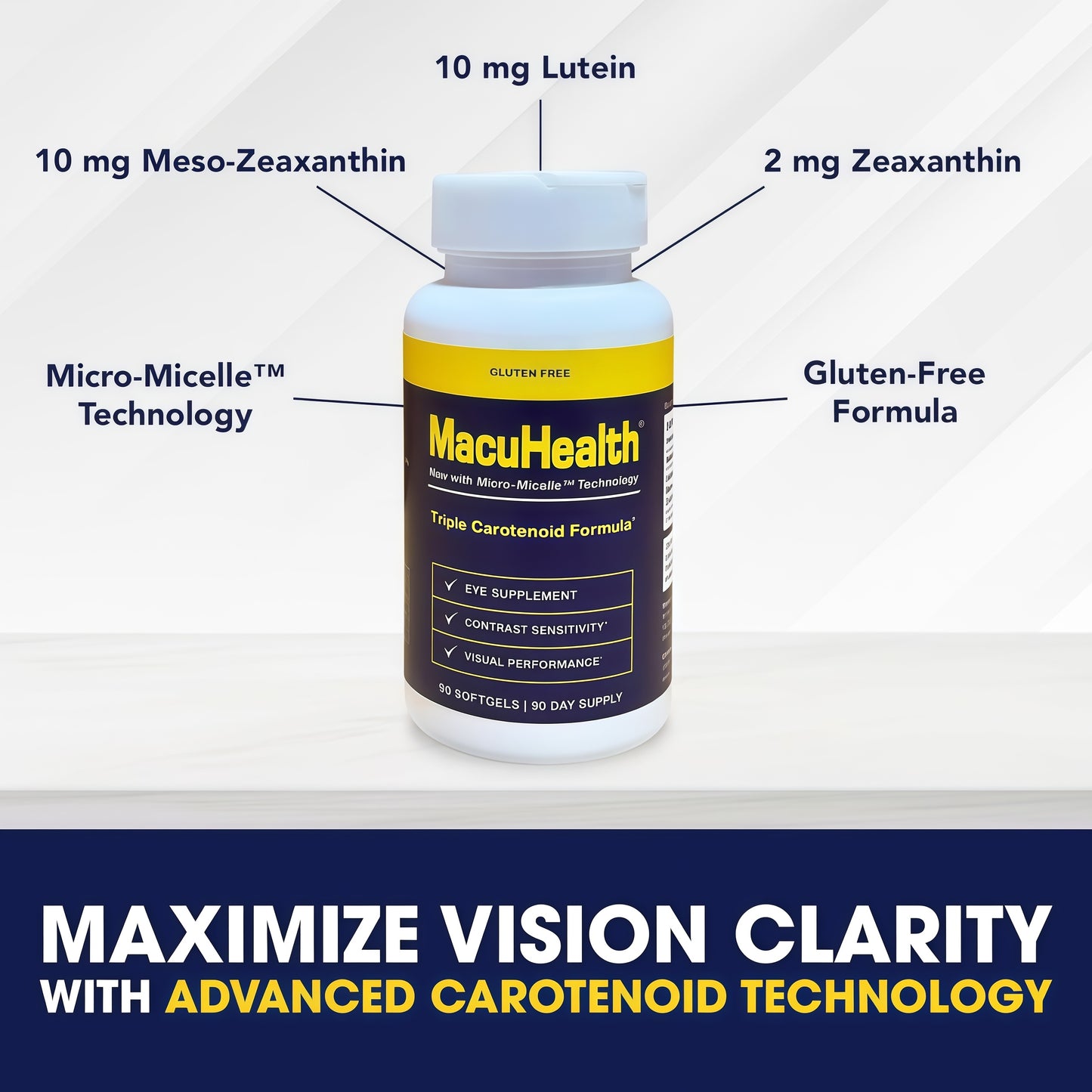 Macuhealth Triple Carotenoid Formula Adult Eye Vitamin Supplement