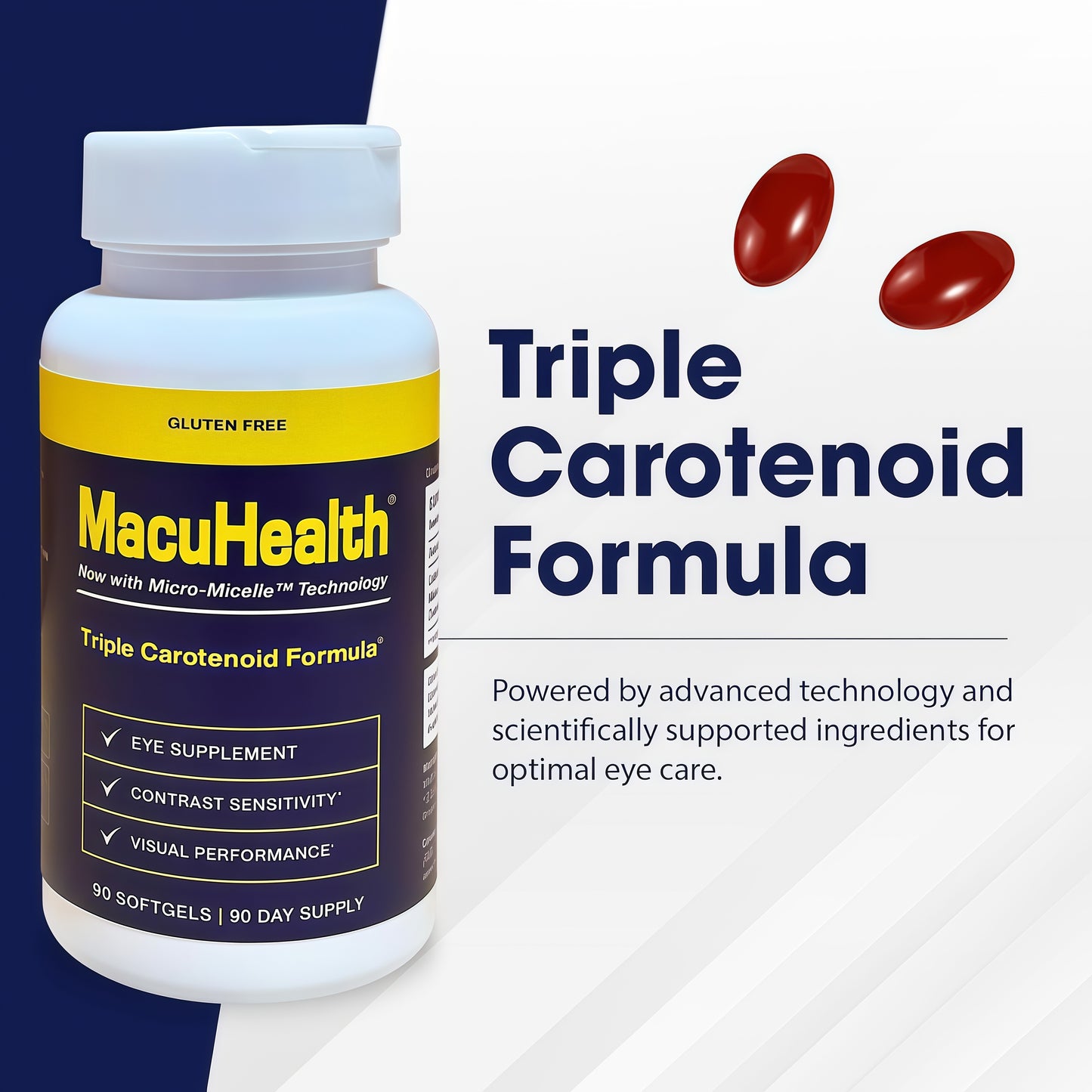 Macuhealth Triple Carotenoid Formula Adult Eye Vitamin Supplement